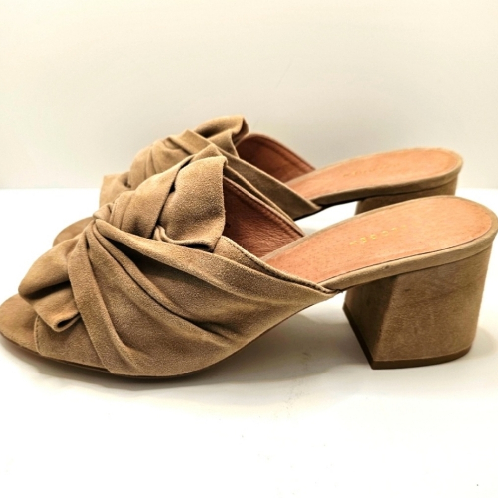 Halogen Farrah Suede Block Heel Mules 10.5